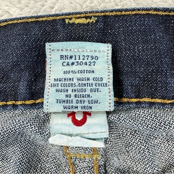 Vintage True Religion Men's Size 30x33 Embroidered Flared Jeans Made in USA - Picture 11 of 13